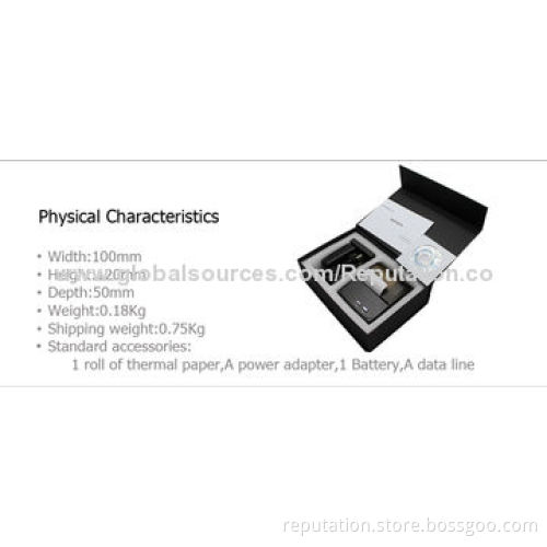 80mm Portable Thermal Receipt Bluetooth Printer, OEM Orders Welcomed, 1,400mAh Lithium Battery